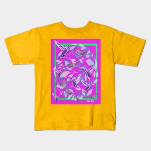 the landscape from the birds nest ecopop in floral magical zentangle art patterns Kids T-Shirt